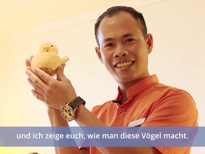 #welovetoseeyouagain | Handtuch-Origami DIY "Der Vogel"