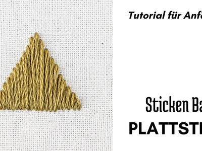 Plattstich *Satin Stitch* | Sticken lernen #stickenfetzt | muckout.de