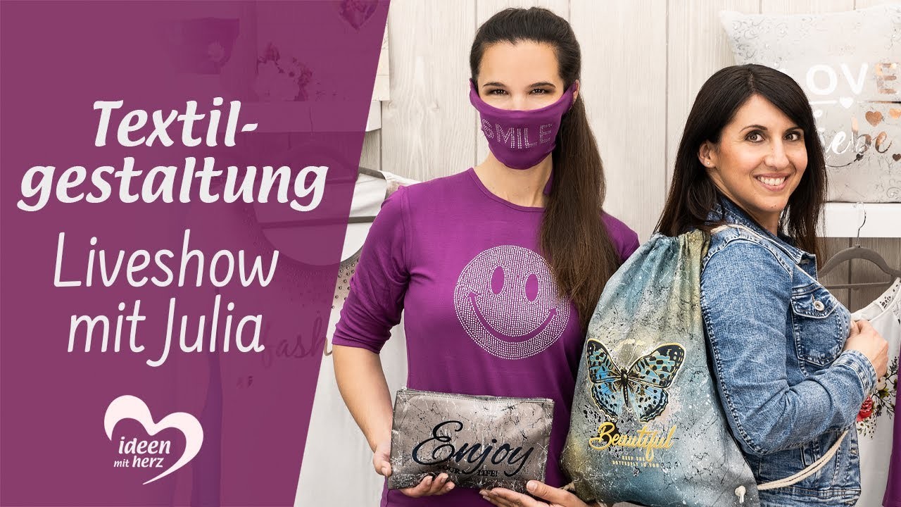 Textilgestaltung - Facebook live vom 04.05.2020 - Basteln mit Julia - Ideen mit Herz