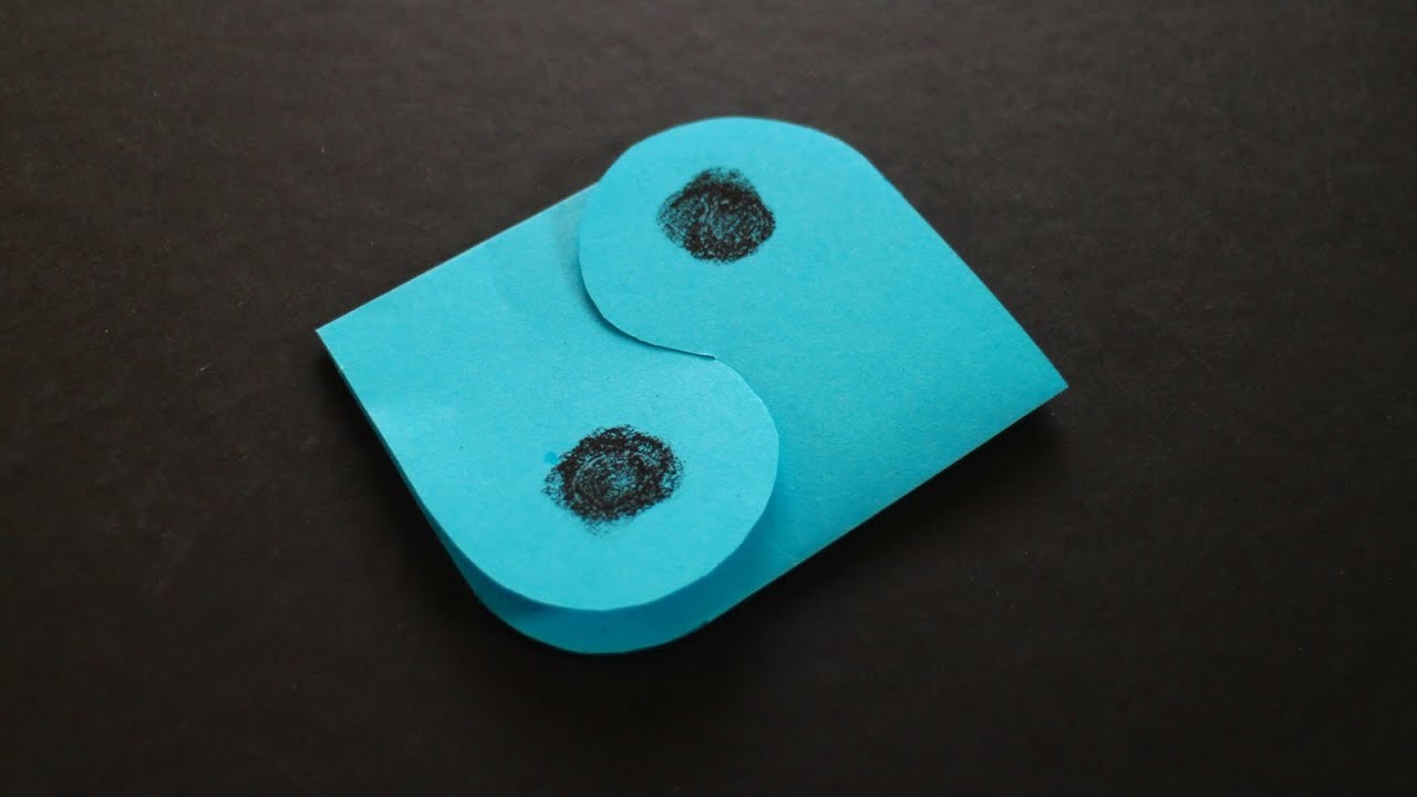 Basteln mit Papier: 'Ying Yang Karte' für Basteln mit Kindern oder Geschenk [W+]