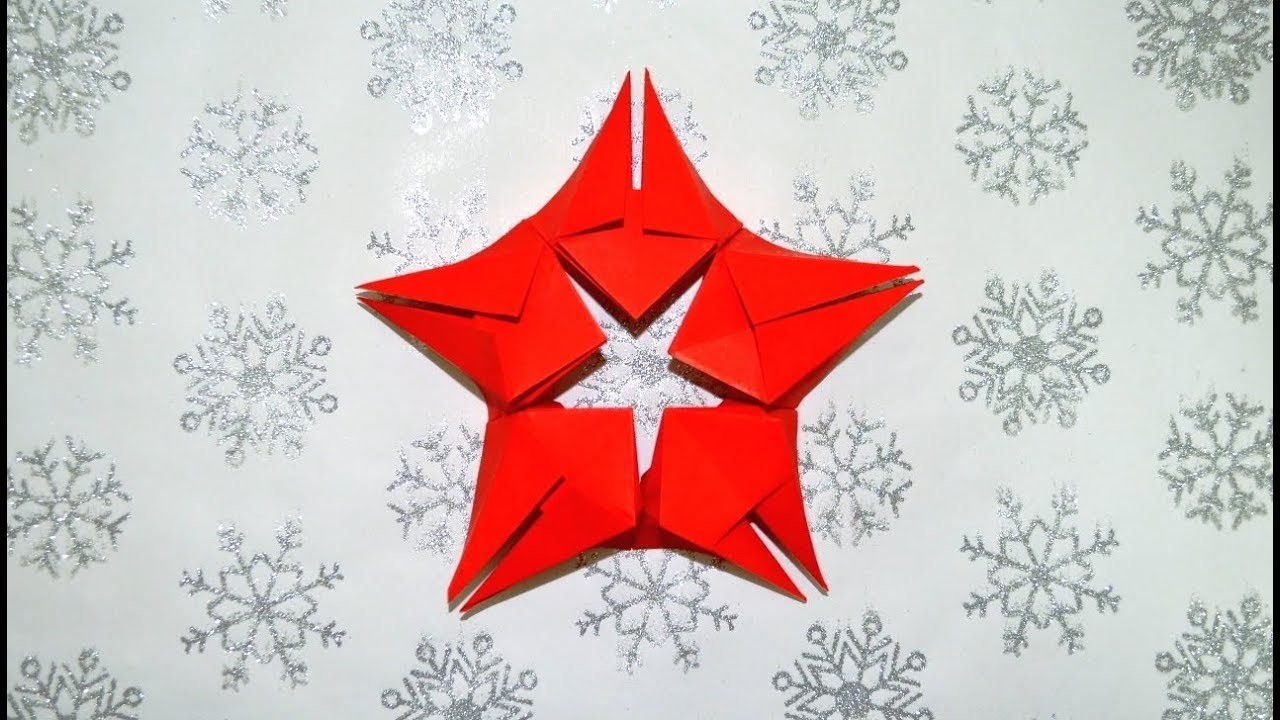 Basteln Weihnachten: Sterne basteln mit Papier - Weihnachtsdeko selber machen - origami