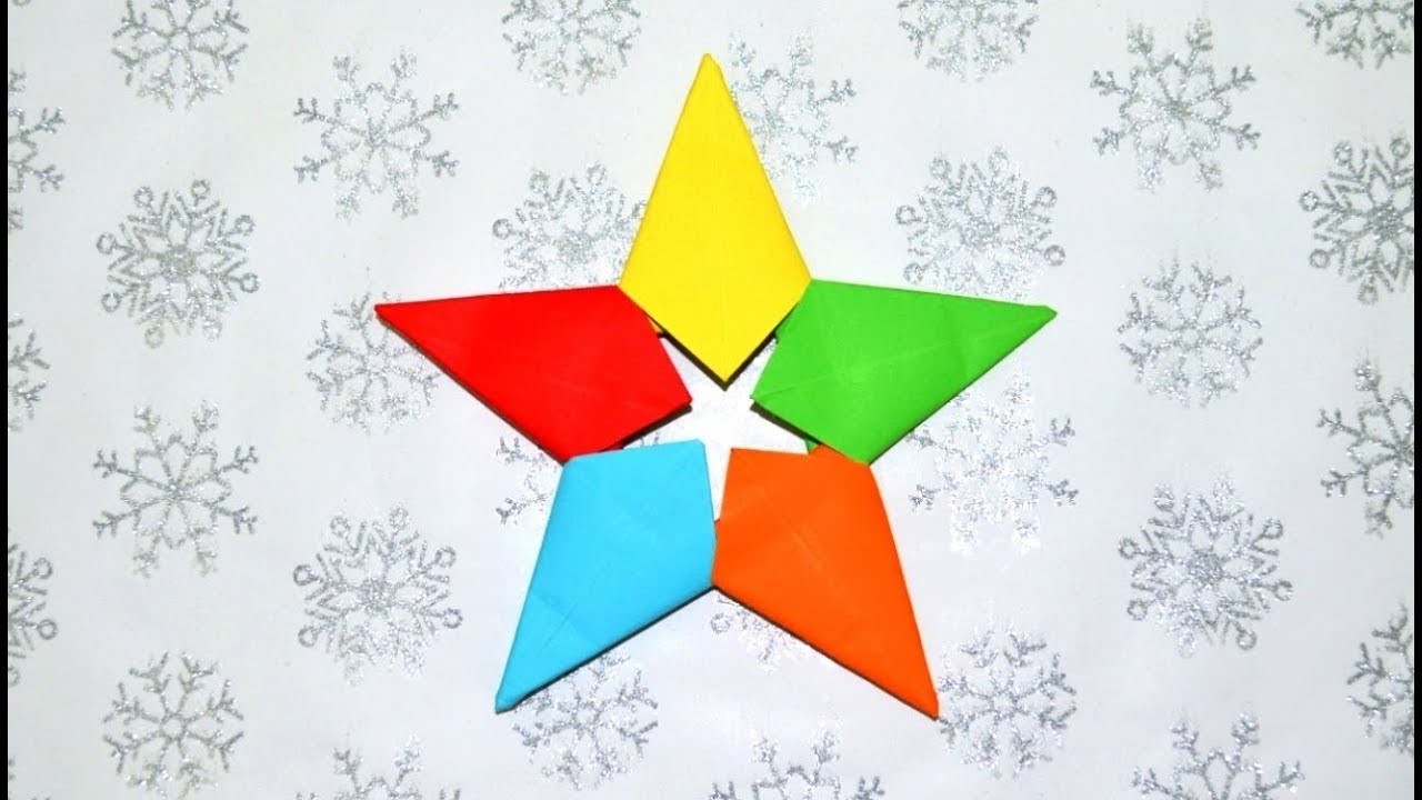 Basteln Weihnachten: Sterne basteln mit Papier - Weihnachtsdeko selber machen - origami