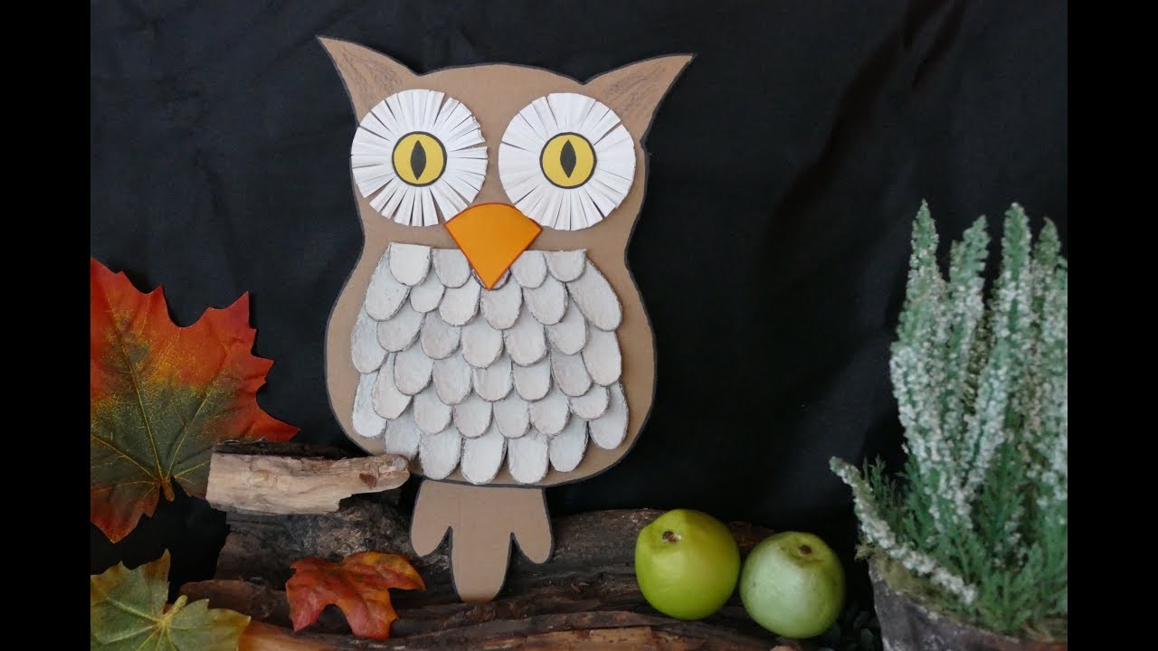 DIY Eule basteln – DIY Herbstdeko – upcycling – tinker owl – Сделать сову