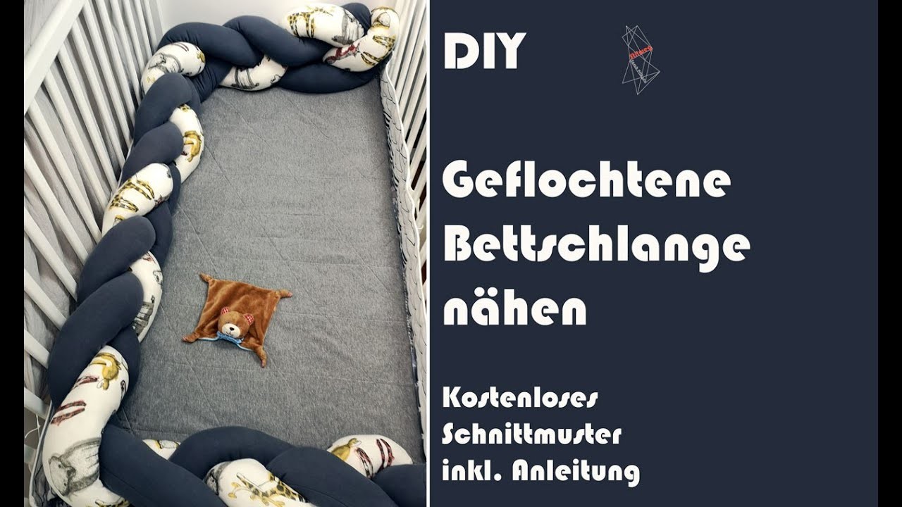 DIY geflochtene Bettschlange nähen - kostenlose Schnittanleitung