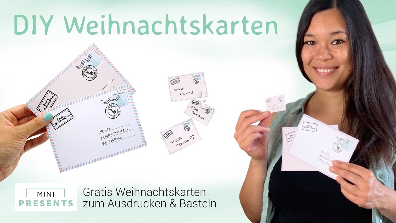 DIY Geschenkanhänger zu Weihnachten | Weihnachtskarten basteln | Bastelideen | mini-presents.com