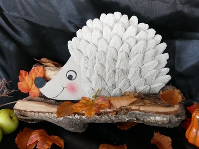 DIY Herbstdeko – Igel basteln – upcycling – tinker hedgehogs – Сделать ежиков