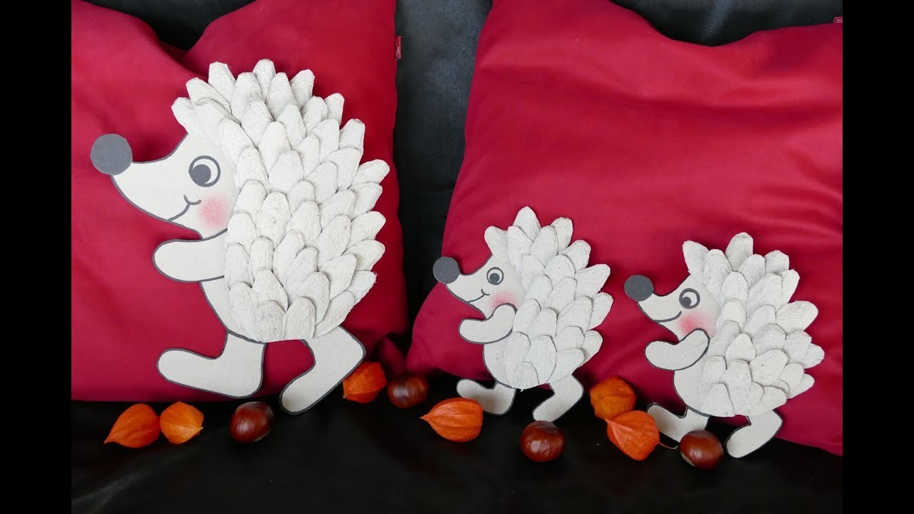 DIY Herbstdeko – Igel basteln – upcycling – tinker hedgehogs – Сделать ежиков
