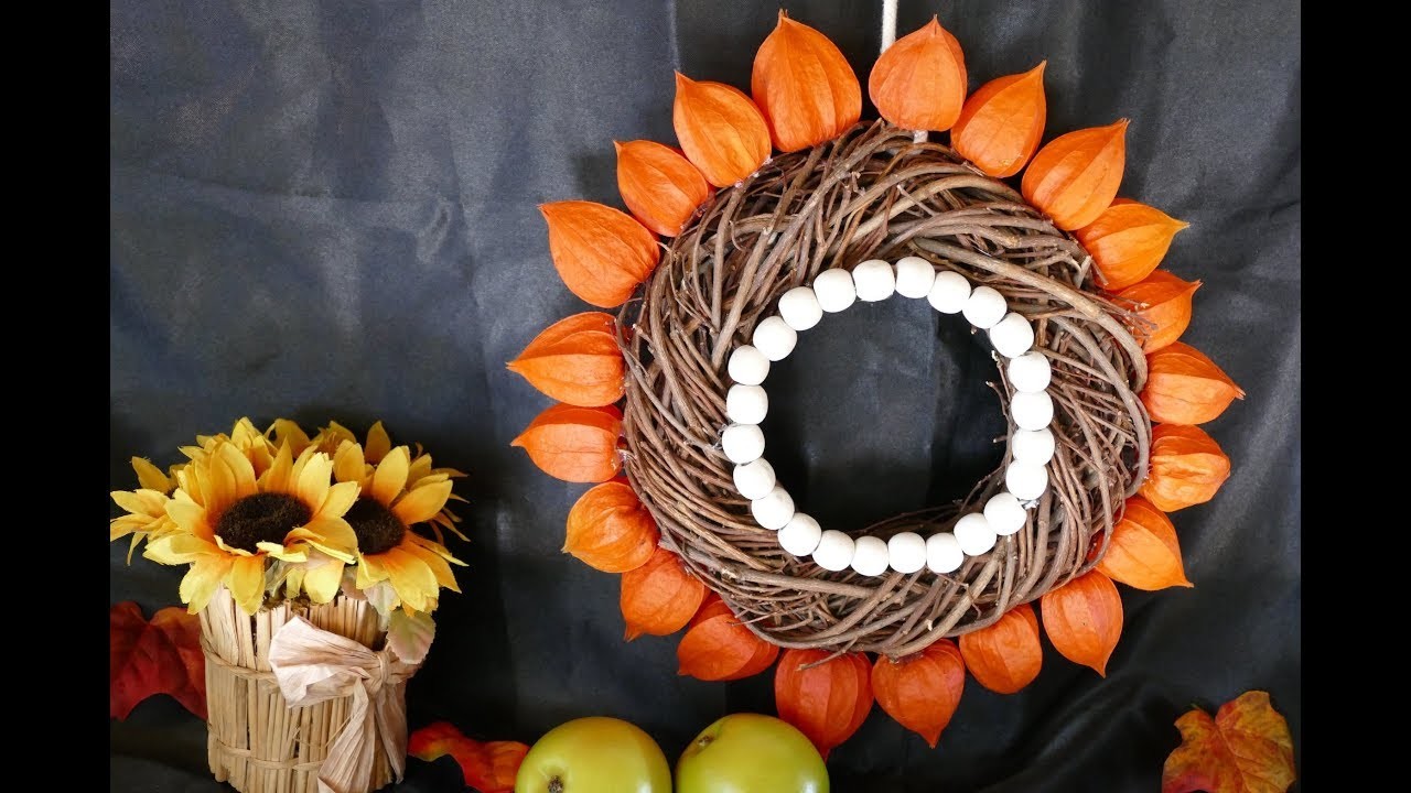 DIY Herbstkranz basteln – Basteln mit Naturmaterialien – einfach – tinker autumn wreath