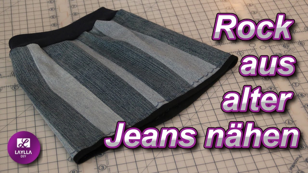 DIY. Rock aus alter Jeans nähen -  aus alt mach neu. Upcycling