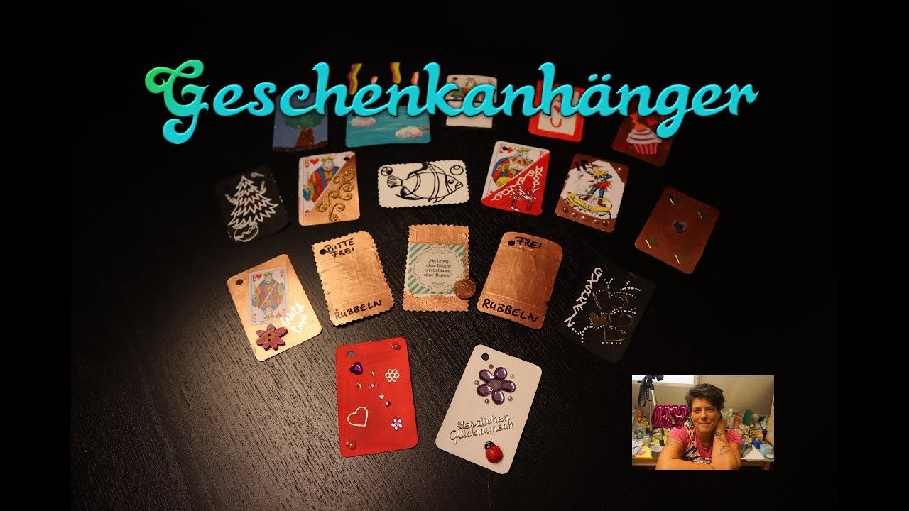 DIY | Upcycling | aus altem Kartenspiel Geschenkanhänger mit kleiner Überraschung basteln