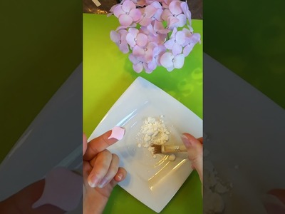DIY Kaltporzellan.Hortensienblüten, Blumen selber machen. Lufttrockende Modelliermasse. Teil 1
