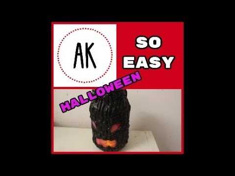 DIY: Windlicht Halloween - so gruselig - Upcycling Idee basteln - Dekoration