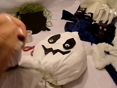 DIY: XXXL GESPENSTER beleuchtet,  kostenfrei BASTELN - Upcycling pur :))