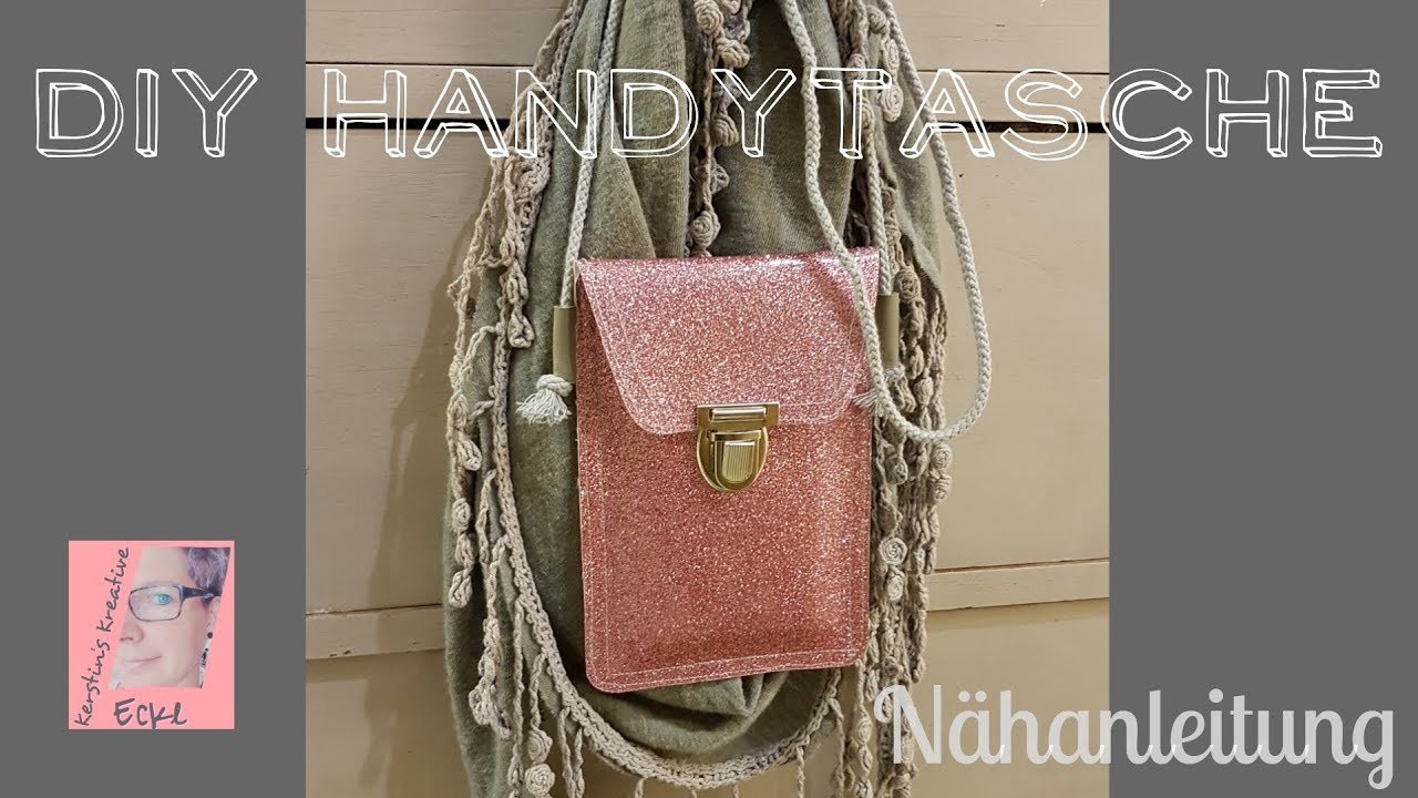 Glitzer-Vinyl Teil 1 | Diy Handytasche | Nähanleitung | Nähen mit Kids | Nähanleitung für Kids