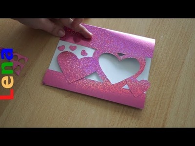Herzkarte zum Geburtstag basteln ????  How to make hearts card  ????  как сделать открытку из сердечек