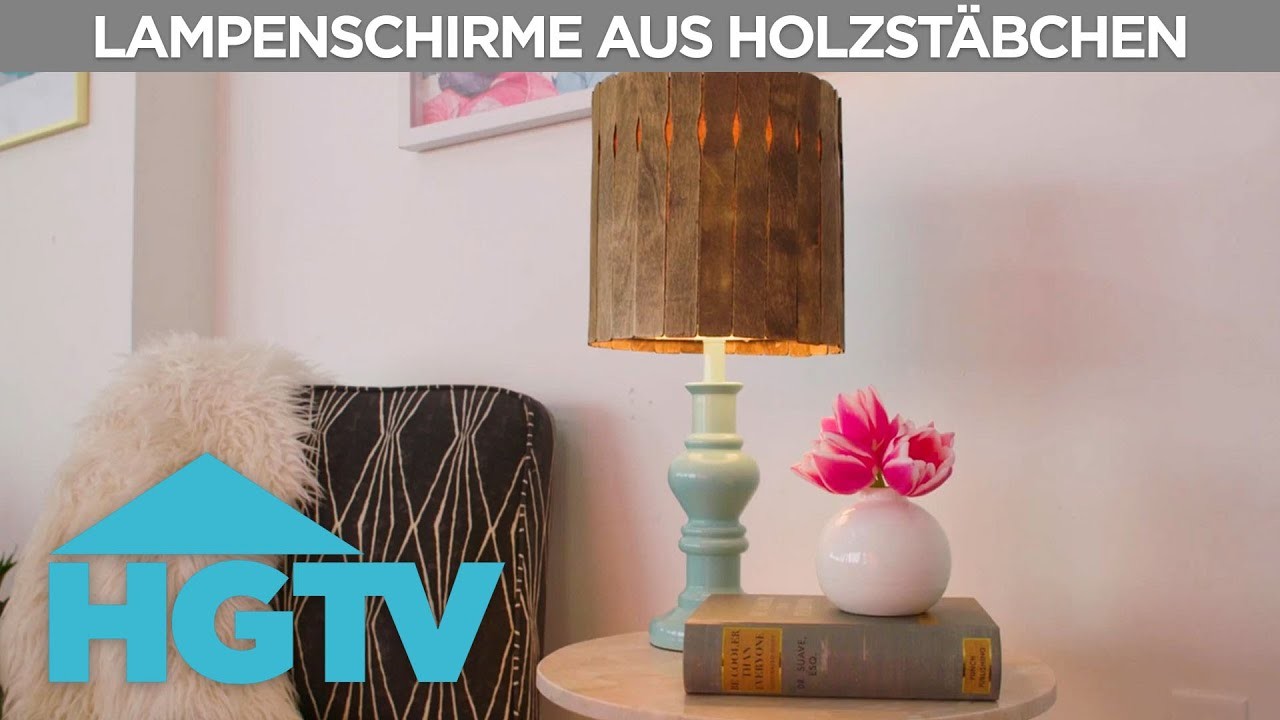 Lampenschirme mit Holzstäbchen pimpen | DIY | Deutschland