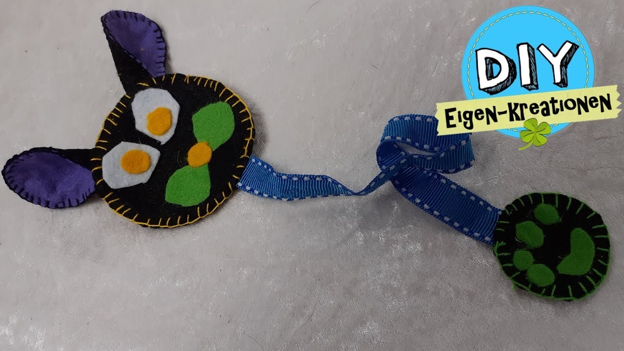 Lesezeichen mit TiermotiveI Filzmotive I KatzeI,Elefant I  DIY Eigen Kreationen