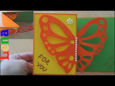 Schmetterling Karte basteln mit Lena ???? Faltkarte selber machen ???? Birthday Butterfly card DIY