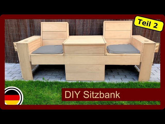 Sitzbank mit klappbaren Tisch für den Garten selber bauen | DIY | Gartenmöbel | TEIL2