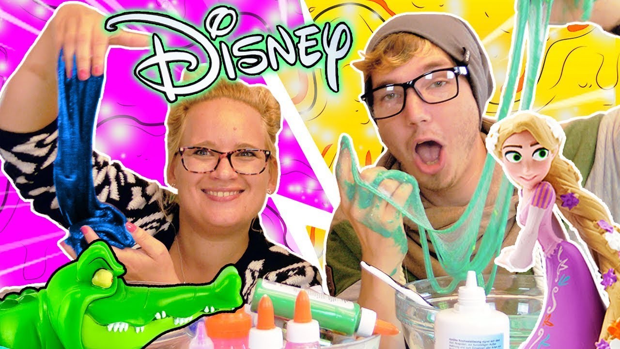 Slime Challenge DISNEY Slime DIY | Eva vs Felix | Wer macht den besten Disney Slime? DIY Challenge
