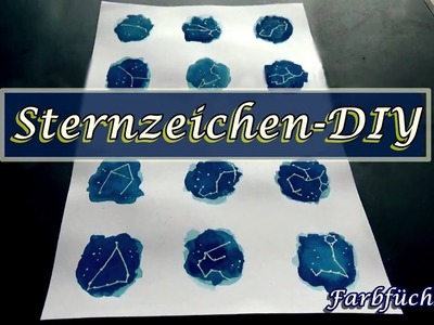 Sternzeichen-DIY mit Aquarell | FARBFÜCHSIN