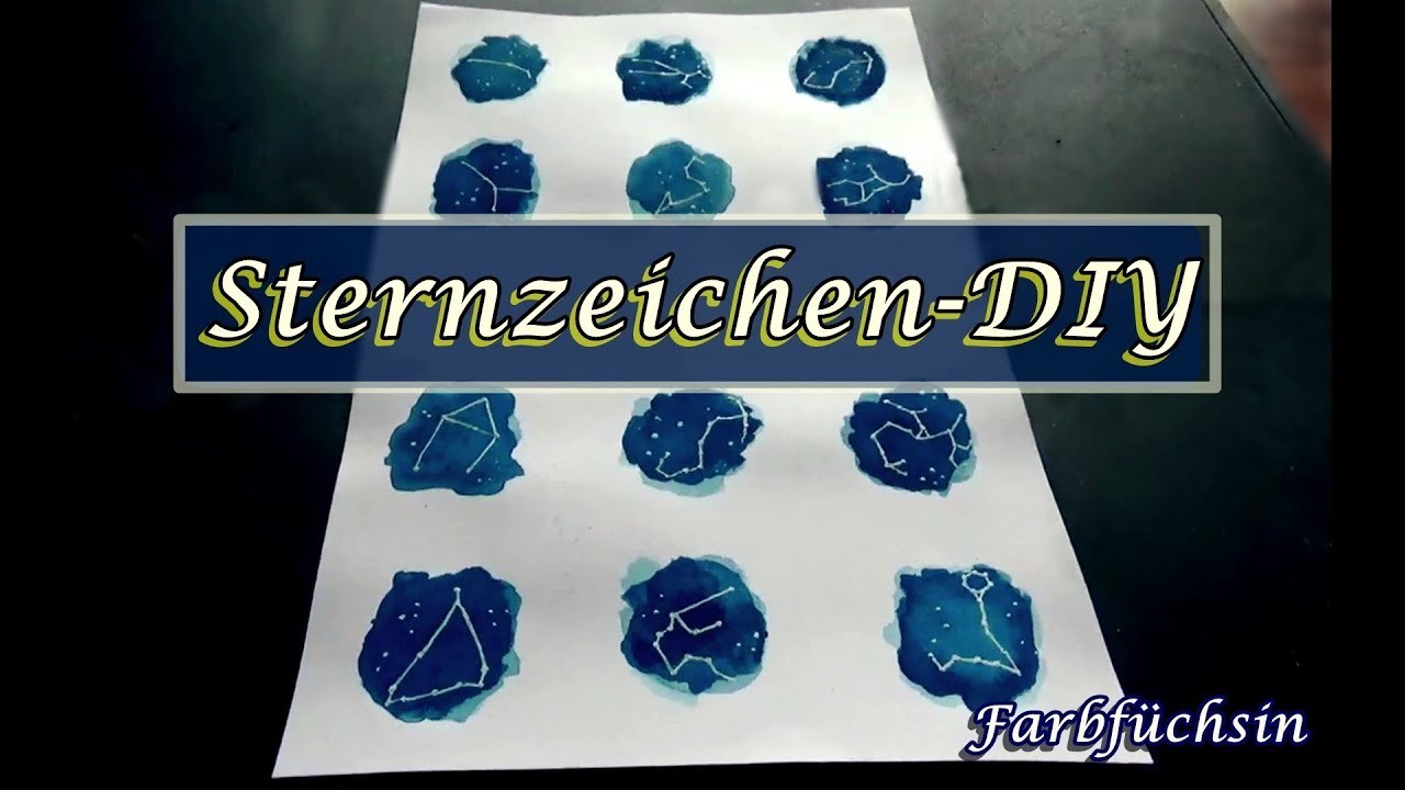 Sternzeichen-DIY mit Aquarell | FARBFÜCHSIN