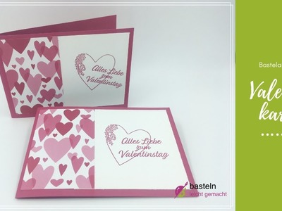 Valentinstag Karte basteln - schnell und einfach - simplestamping