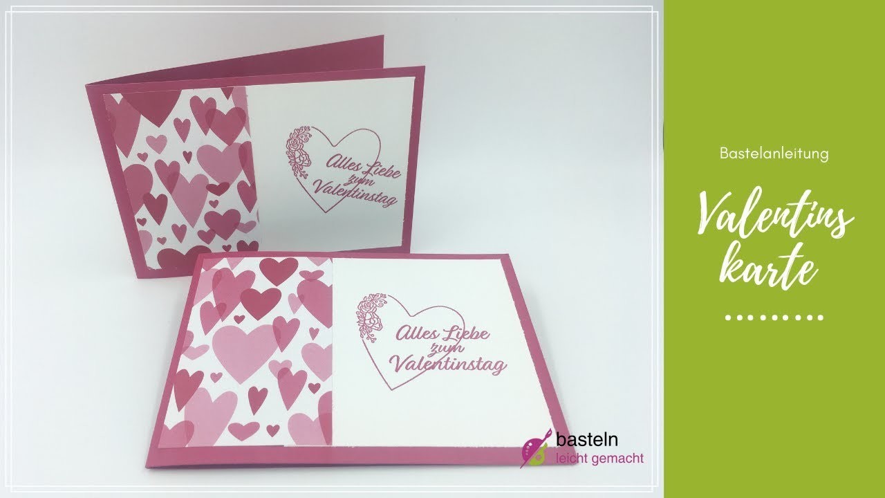Valentinstag Karte basteln - schnell und einfach - simplestamping
