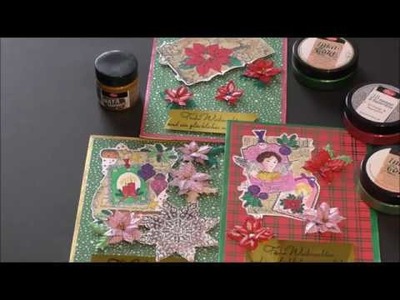 Weihnachtskarten mit Stempeln und Farben von Viva Dekor basteln