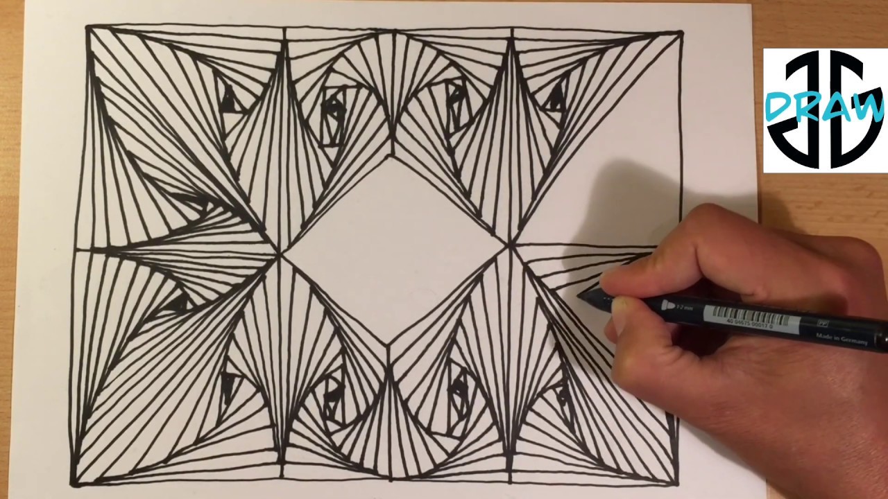 Zeichnen lernen Leicht -Tag 04 Abstrakt 3D für Anfänger Spirale Illusion drawing for beginners