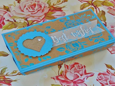 Basteln: Schachtel mit dem Envelope Punch Board selber machen. Basteln mit Papier. Matchbox