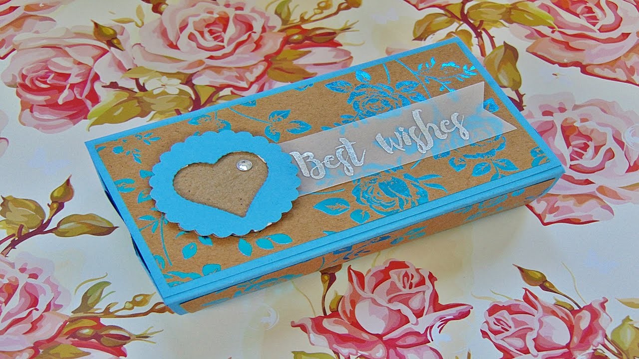 Basteln: Schachtel mit dem Envelope Punch Board selber machen. Basteln mit Papier. Matchbox