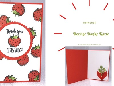 Beerige Danke Karte | Stampin' Up! | Pappyjon.de | Anleitung | Tutorial | Berries Thank you card