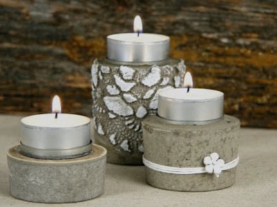 Kerzenständer aus Beton selber machen - Kreativ Hacks