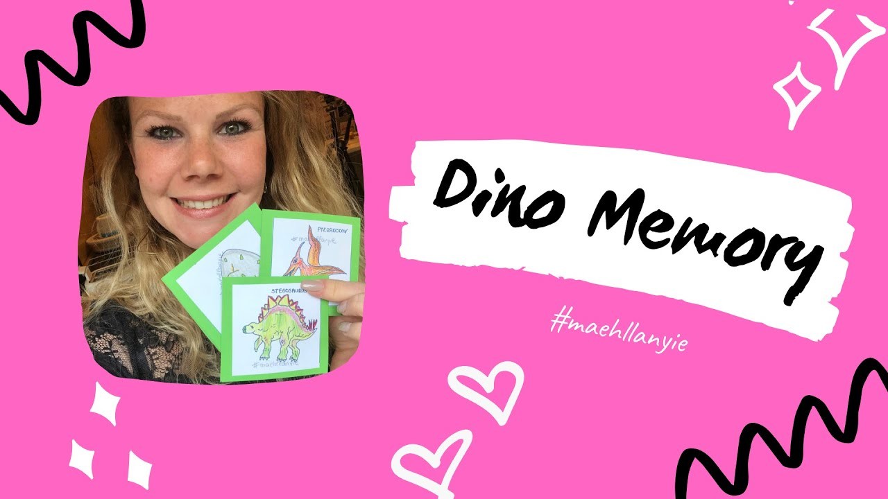Kinderbeschäftigung drinnen „Dino Memory“