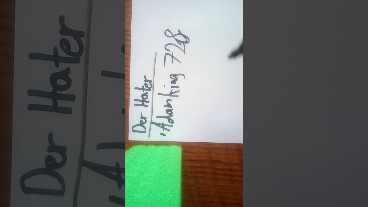 Mein Hater ist. .Das wirkliche Ende