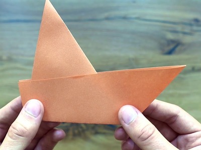 Origami Boot falten einfache Anleitung - Allerlei Channel