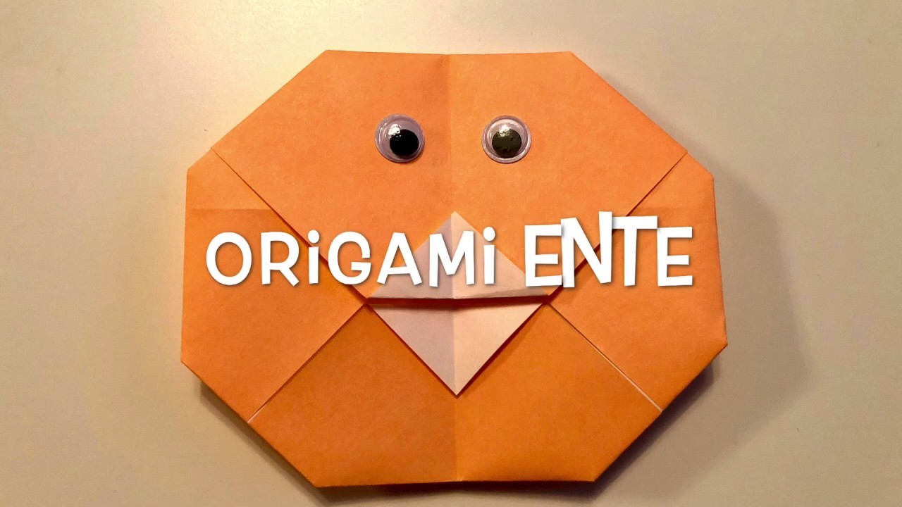 Origami Ente basteln mit Kindern - DIY Duckface - Bastelideen für Kinder