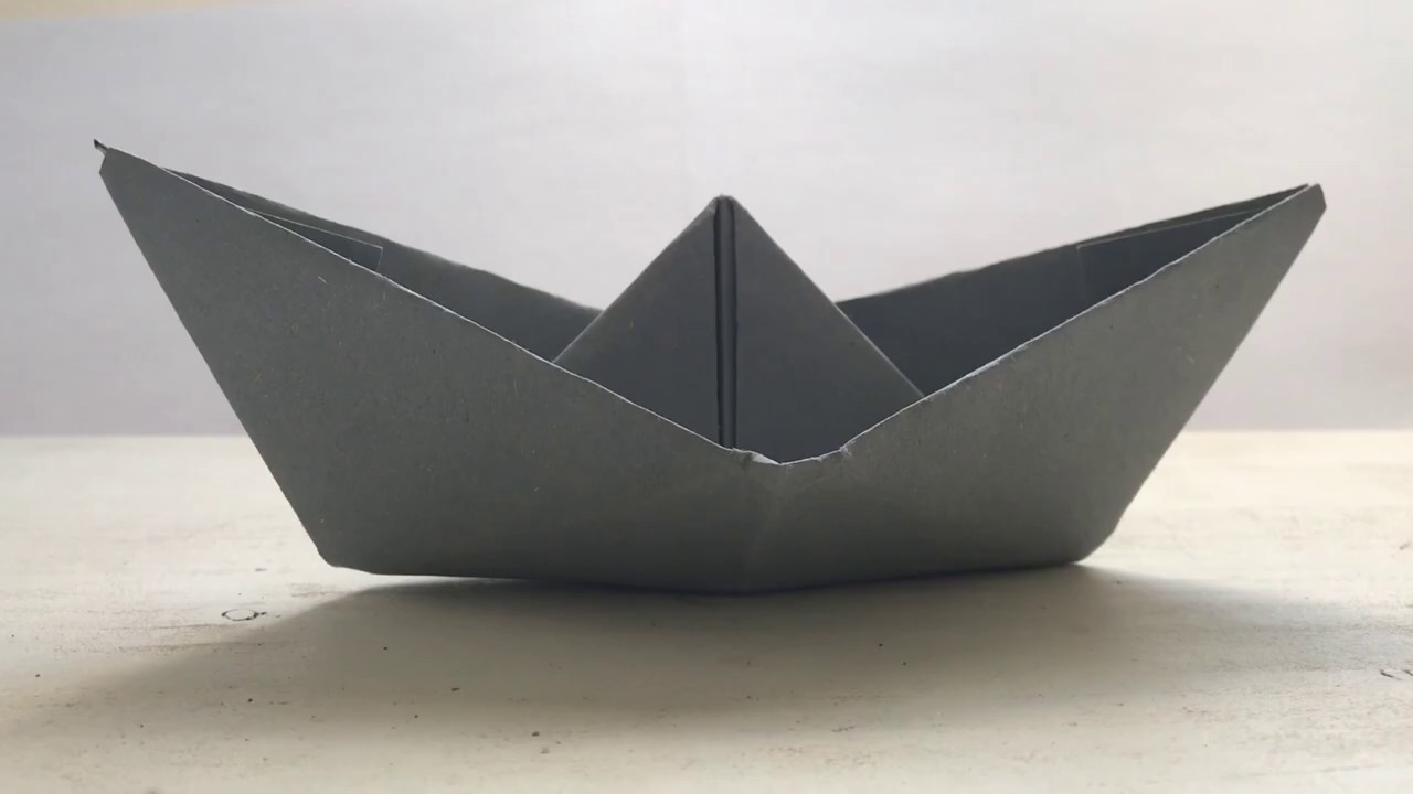 Papierschiff falten-Papier falten-Origami Boot-Einfaches Schiff Anleitung deutsch
