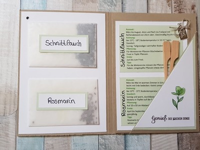 Verpackung für Saatgut. Blumensamen. Stampin Up