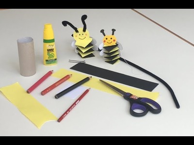 Bienen Basteln II Bastelanleitung II richtige Stifthaltung bei Kindern