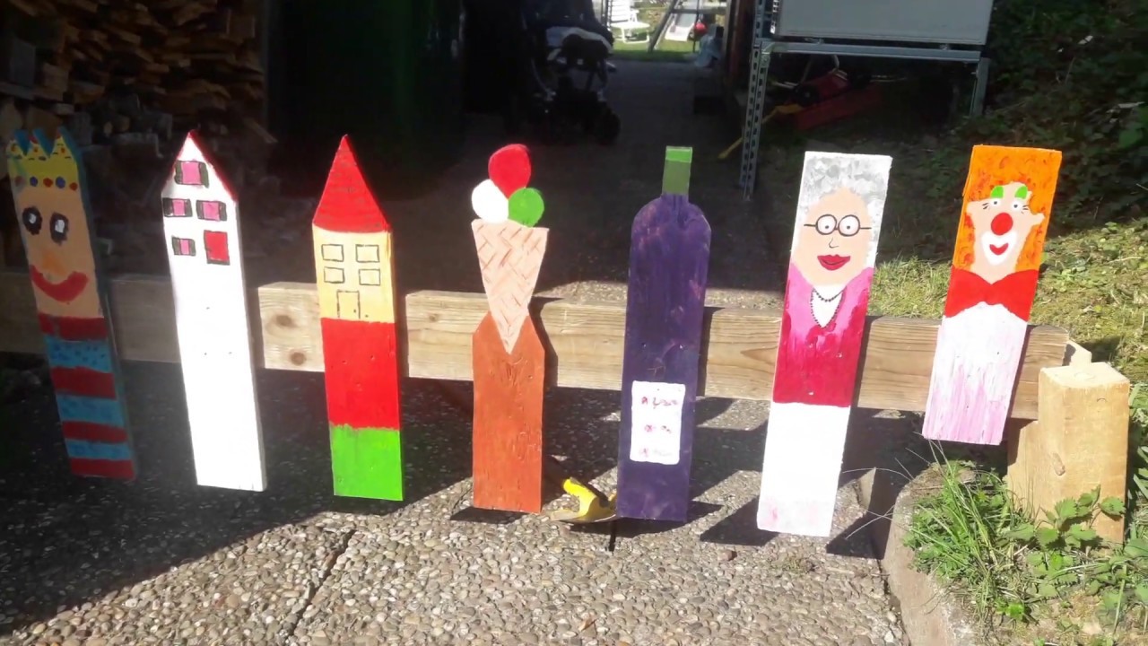 Corona-bastel-update, Zaunlatten-Figuren basteln