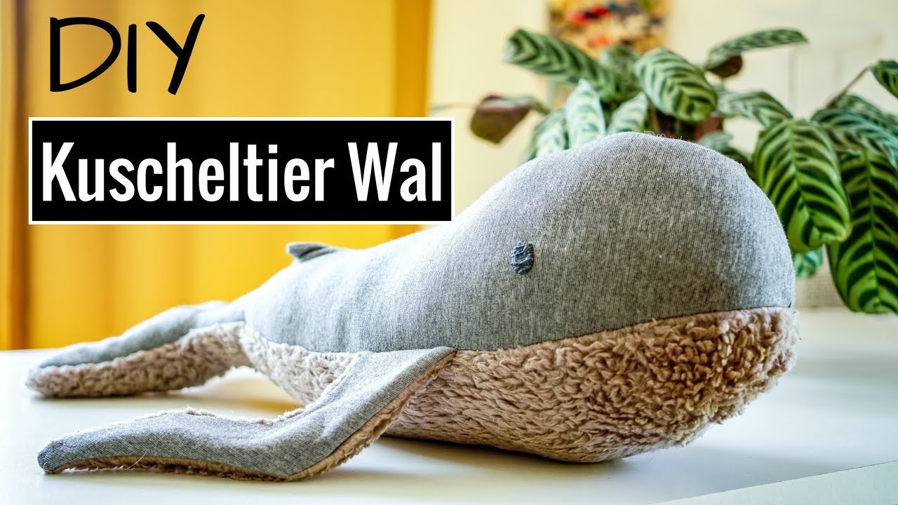 DIY Kuscheltier Wal selber nähen + VERLOSUNG | Nähanleitung für Anfänger mit Schnittmuster