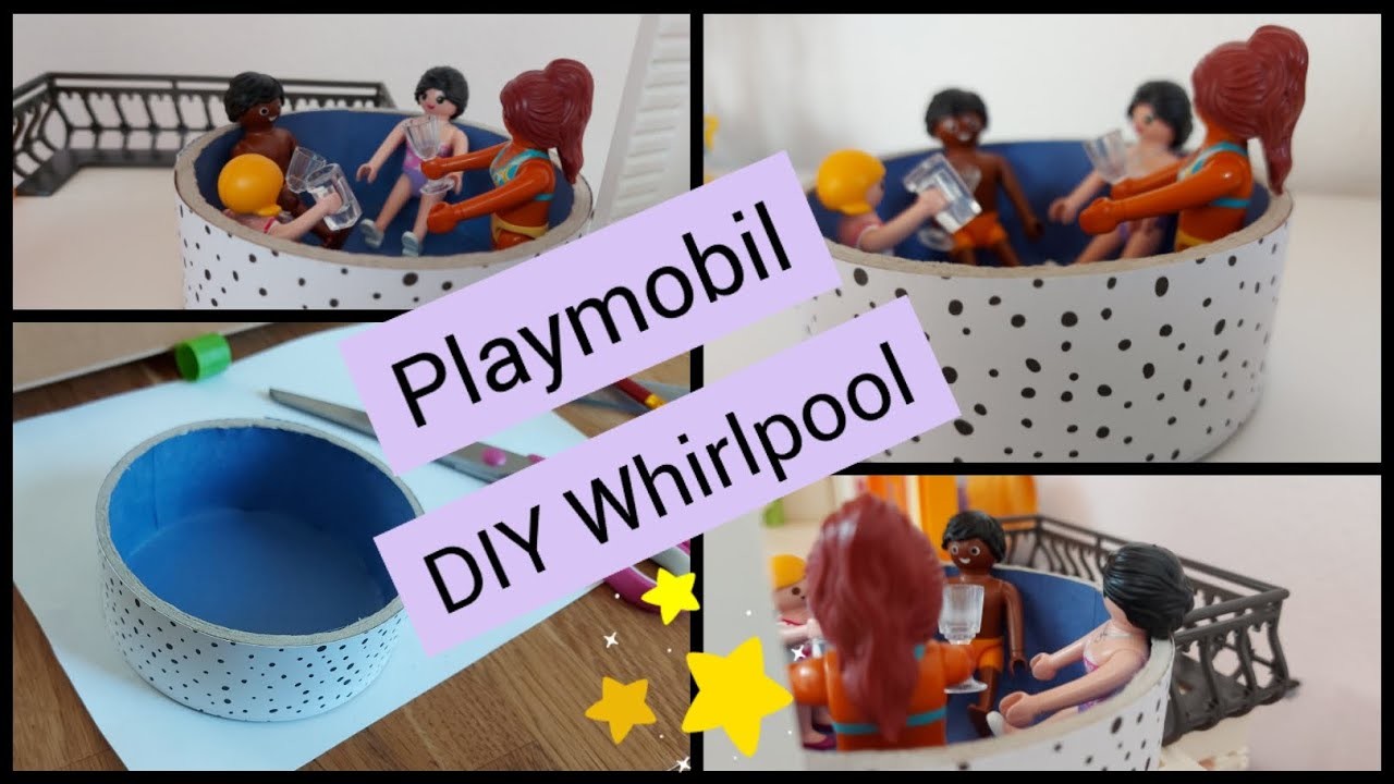 DIY Pool für Playmobil  Wir basteln einen Pool - Deutsch.Englisch - Familie Amelino