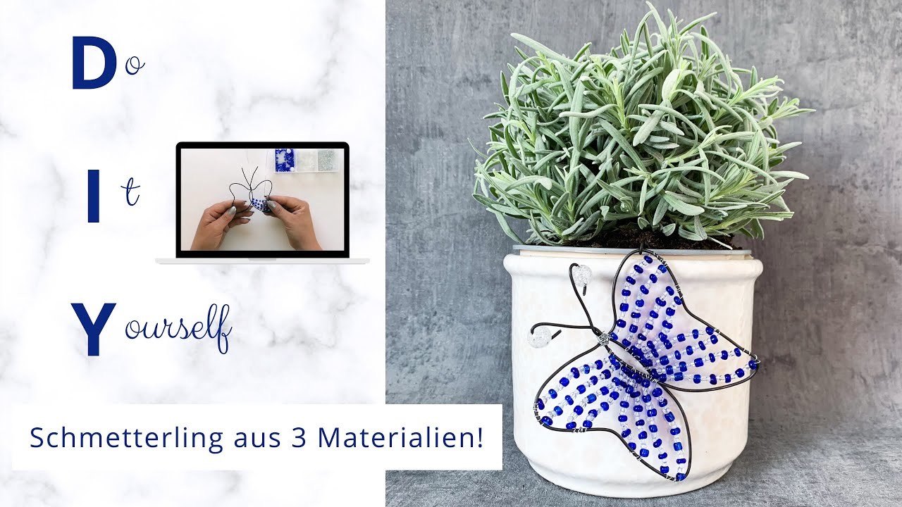 DIY – Schmetterling aus Draht und Perlen basteln | Pflanzen Deko kreativ und selbstgemacht