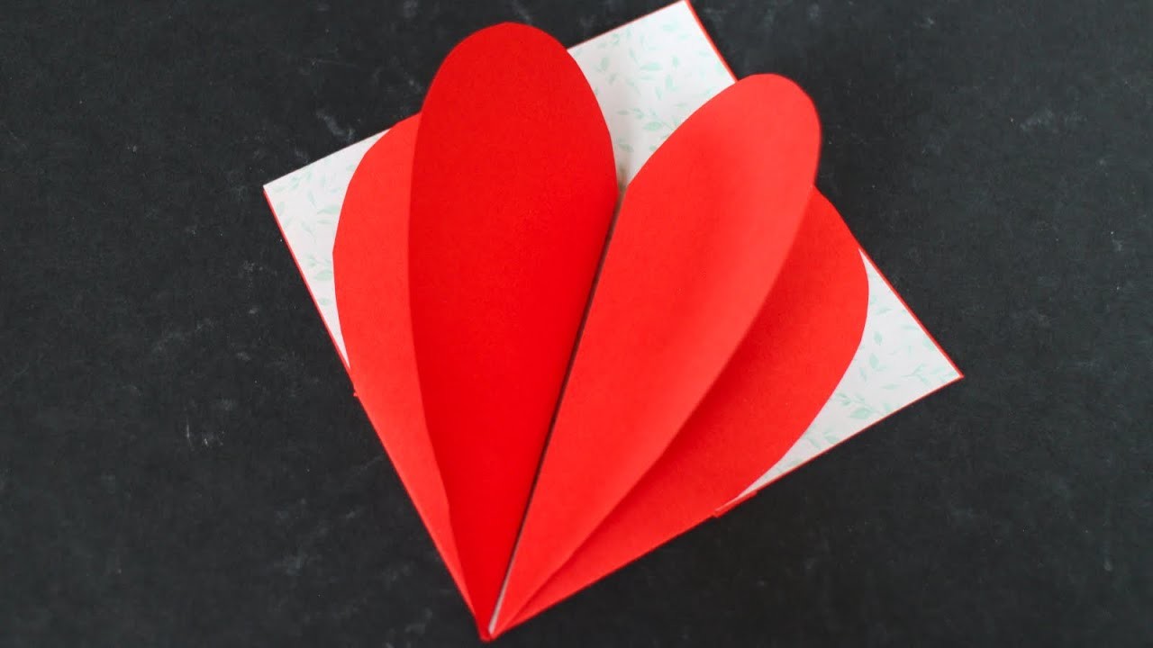 Herzkarte selber machen Basteln mit Papier für Muttertag, Valentinstag, Geburtstag & Hochzeit [W+]