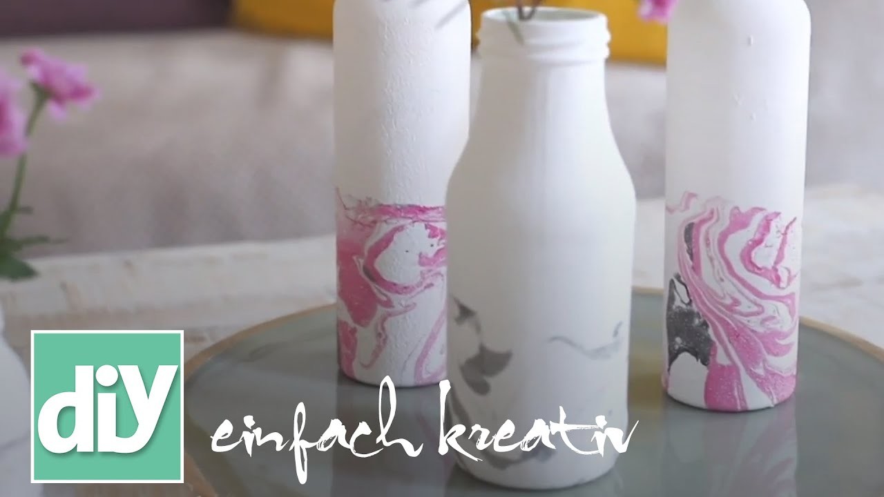 Marmorierte Vasen | DIY einfach kreativ