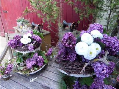 Verträumte zauberhafte FLIEDER Deko ganz Natur :)) alles in Upcycling