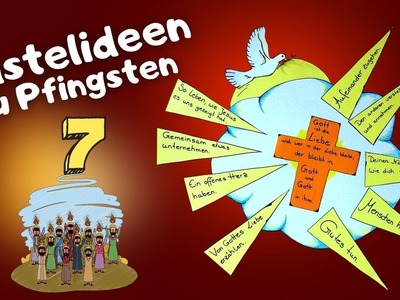 7 Bastelideen für Pfingsten | Pflingstflamme | Pfingstrose | Pfingsttaube | Pfingskreuz