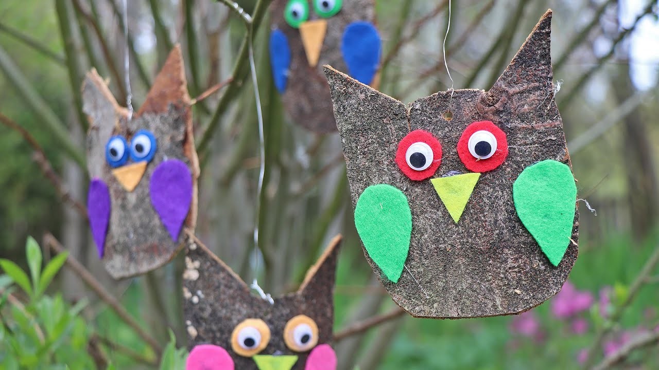 Basteltipp: So baut ihr Rinden-Eulen (Tutorial)